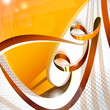 Brown iridescent ribbon on abstract background