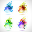 Set of four season icons