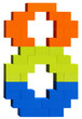 Plastic block number eight