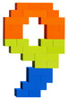 Plastic block number nine