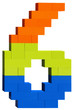 Plastic block number six