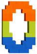 Plastic block number zero