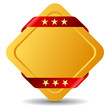 Golden award emblem, vector illustration