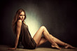 sensual barefoot woman