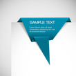 Vector Blue Paper origami ribbon