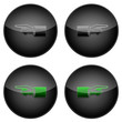 Finger direction glossy icon