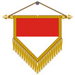 vector pennant with the flag of Monaco