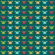 Seamless wallpaper. Funny cartoon crabs
