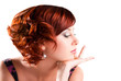 portrait of attractive red haired young woman