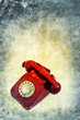 red telephone print