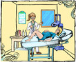doctor with pregnant mother in practice room