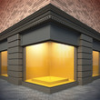 Illustration: Showcase in classical style. Showcase in classical style.