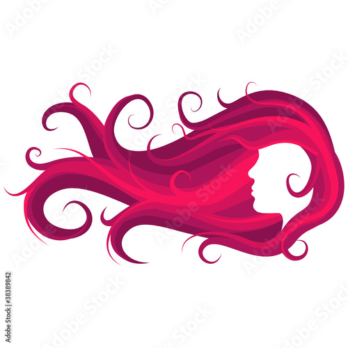 Vector: Frau, Haare, rot 2 Frau, Haare, rot 2