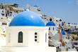 Domes bleus et blancs de Santorin Domes bleus et blancs de Santorin