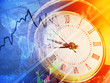 Time and finance graph. Finance concept.