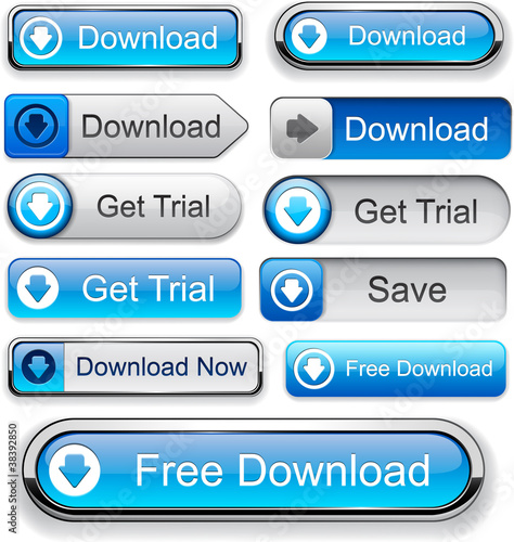 Vector: Download high-detailed modern buttons. Download high-detailed modern buttons.