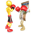 Gold Guy Boxer Versus Money