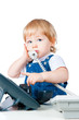 handsome boy talking on the phone