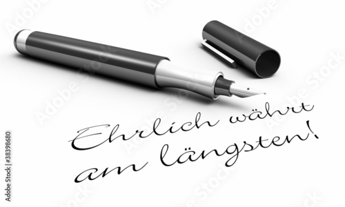 Illustration: Ehrlich währt am längsten - Stift Konzept Ehrlich währt am längsten - Stift Konzept