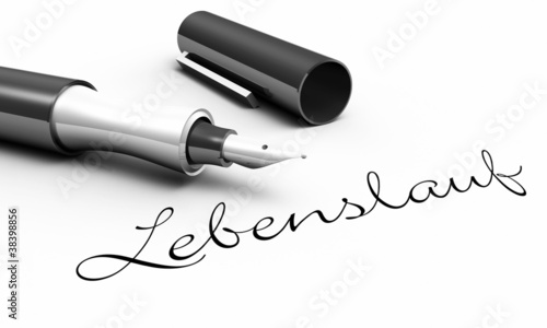 Illustration: Lebenslauf - Stift Konzept Lebenslauf - Stift Konzept