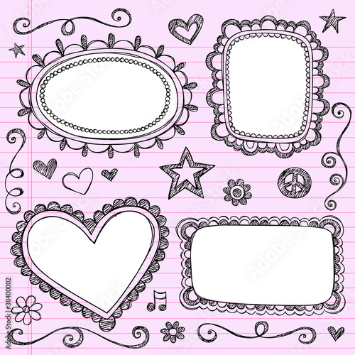 Vector: Sketchy Doodles Frames Notebook Doodles Vector Sketchy Doodles Frames Notebook Doodles Vector