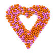 Photo: Sweet heart made from candies Sweet heart made from candies