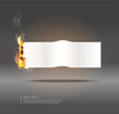 background with glowing paper banner