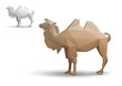 Camel stylized triangle polygonal model. Eps10 vector