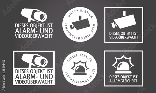 Vektor: Alarm Video Überwachung Alarm Video Überwachung