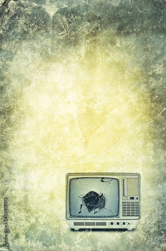 Photo: broken tv backdrop broken tv backdrop