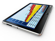 Tablet pc and business graph on the screen Tablet pc and business graph on the screen