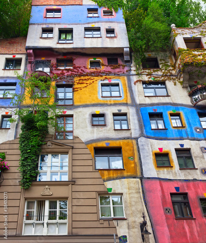 Photo: Hundertwasser House in Vienna, Austria. Hundertwasser House in Vienna, Austria.