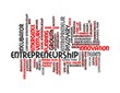 Entrepreneurship - red word cloud