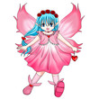 Cartoon illustration of a pixie