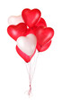 Group of red heart balloons Group of red heart balloons