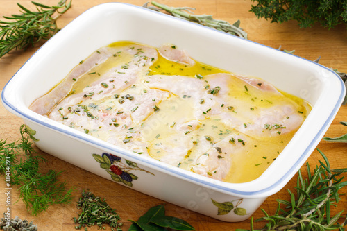 Photo: Marinated chicken with herbs Marinated chicken with herbs