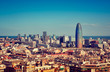 Photo: Barcelona`s skyline with skyscrapers. Barcelona`s skyline with skyscrapers.