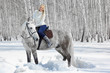beautiful girl with horse