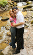 happy couple in mountain Carpathians