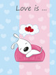 The card for Valentine's Day, the background