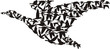 vector - goose made up of small vector - goose made up of small