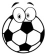 Outlined Cartoon Soccer Ball