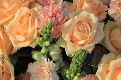 Photo: Soft pink roses and carnations Soft pink roses and carnations