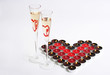 Candle Heart and Champagne