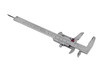 Old vernier caliper, isolated on white background