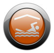 Orange Metallic Orb Button "Indoor Swimming"