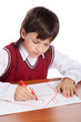 boy drawing house