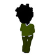 Little African American Business Girl Illustration