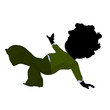 Little African American Business Girl Illustration