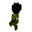 Little African American Business Girl Illustration